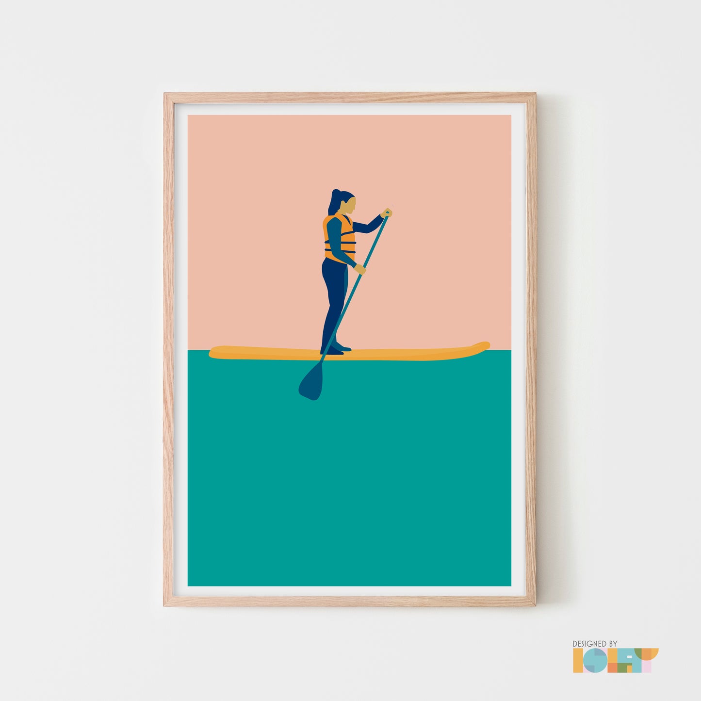 Stand Up Paddle Boarding | print pink